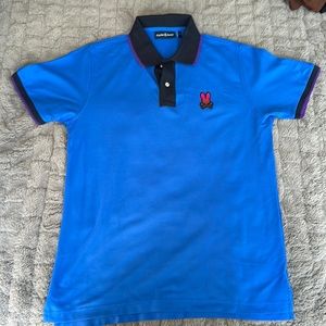 Psycho Bunny Pique Polo with contrasting collar and sleeves